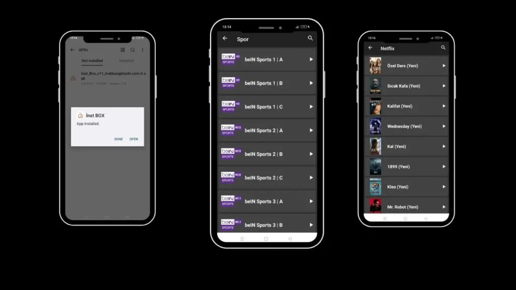 Inat Box APK 2025 reklamsız akış özelliği nasil